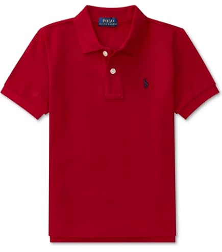 超希少　Polo Ralph Lauren 赤 ポロシャツ XS 短丈　swag Amazon.com: POLO RALPH LAUREN Boys Short Sleeve Mesh Polo Shirt